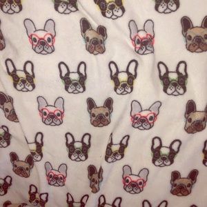 New French Bulldog Queen plush Blanket